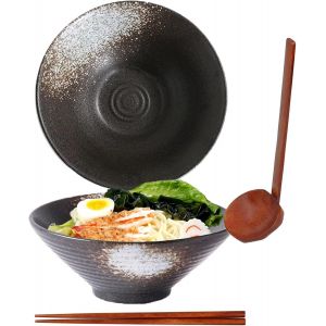 Bol &Agrave; Ramen,Bol &Agrave; Ramen,Bol Japonais En C&eacute;ramique,Bol &Agrave; Ramen,Bol &Agrave; Ramen Avec Cuill&egrave;re,Baguettes,Bols &Agrave; Soupe 1200 Ml,Bols &Agrave; Ramen,Bols &Agrave; C&eacute;r&eacute;ales,Saladiers.[A31] - Neuf
