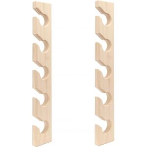 CAUC-Lot de 2 supports muraux pour de baseball en bois, support pour de baseball &agrave; montage mural, &eacute;tag&egrave;res verticales pour pour armoire - Neuf