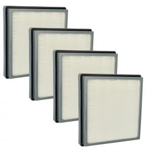 vhbw 4x filtre compatible avec Nilfisk CDB 3040, CDB 3025, CDB 3020, CDB 3000, Business+ aspirateur - filtre d'&eacute;vacuation HEPA blanc / gris - Neuf