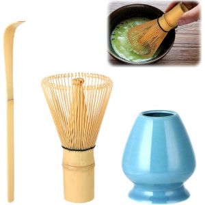 Kalanka-Kit Accessoire Pour C&eacute;r&eacute;monie Du Th&eacute; Matcha - Fouet En Bambou, Cuill&egrave;re Traditionnelle, Cuill&egrave;re &Agrave; Th&eacute; - Parfait Pour Pr&eacute;parer Une Tasse De Th&eacute; Matcha - Neuf