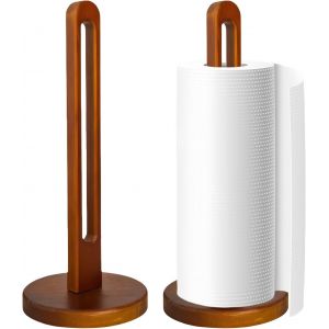 KALANKA-2 Pièces Porte-Rouleau D'essuie-Tout Debout, Porte Essuie Tout, Porte Sopalin, Porte-Rouleau De Papier Essuie, Porte Essuie Tout en Bois, Porte Rouleau Essuie Tout pour Cuisine, Salon (13x31 - Neuf