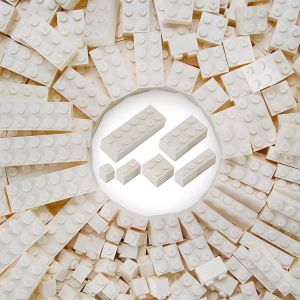 310 Pi&egrave;ces Blanches 6 Tailles Pi&egrave;ces Jouets Accessoires Compatibles Avec Les Grandes Marques - Neuf