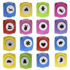 Chenquansarl-Pcs Perforeuses &Agrave; Papier Perforatrice Motif Perforatrice &Agrave; Papier 16 Mod&egrave;les Poin&ccedil;on De Papier Perforeuses Pour Scrapbooking Bricolage Cartes De V?ux Loisirs Cr&eacute;atifs - Neuf