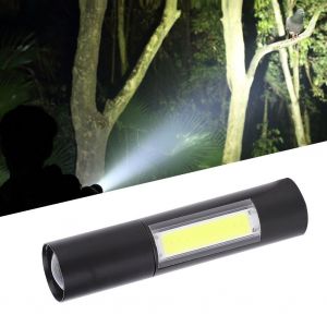 Hjlian Mini Lampe Torche Led Portable A Chargement Usb, En Alliage D'aluminium, Pour Camping, Urgence, Noir - Neuf