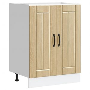 Meuble De Base De Lavabo Lucca Chêne Sonoma Bois D'ingénierie - Neuf
