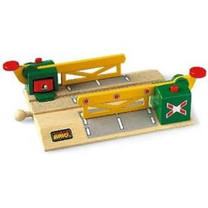 ERYI-World - 33388 - Passage À Niveau - Accessoire Pour Circuit De Train En Bois - Action De Jeu Sans Pile - Jouet Pour Garçons Et Filles À Partir De 3 Ans - Neuf