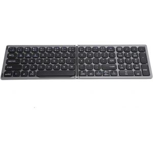 Clavier Pliable Sans Fil Clavier Bluetooth Pliable Clavier De Voyage Avec Zone De Clavier Numérique Indépendante Pour Les Systèmes Ios Android Et Windows 3(Gris) - Neuf