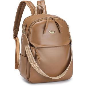 Sac a Dos Voyage Cabine Avion 40x30x10 pour Air France Lufthansa British Airways Sacs Antivol 14 Pouces Ordinateur Portable Imperméable Sac à Dos Femmes PU Cuir pour Collège Loisir Travail.[T241] - Neuf