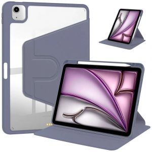Coque pour iPad Air 13 Pouces (M3/M2 2025/2024) Antichoc Rotatif 360&deg; avec Porte-Stylet - Violet - E.F.Connection - Neuf