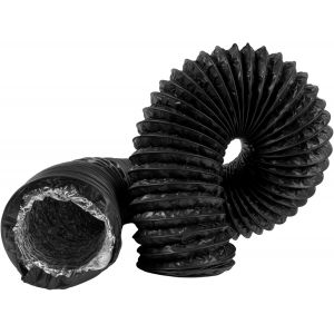 Tuyau d'air flexible de 12.5 cm / 125 mm - 4 couches - Idéal pour les tentes de serre, les serres, les onglets de ventilation de la maison (1 m de long, noir) - Neuf