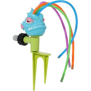 Eryi-Jouet D'arrosage D'eau Pour Enfants, Jouet D'eau Extérieur Mignon En Forme De Piranha Avec 4 Tuyaux Flexibles, Jouets D'eau D'été Pour L'arrière-Cour, Pelouse, Jardin Et Piscine, Bleu - Neuf