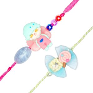 Kal-Set Of 2 Rakhi For Brother Rakhi Thread For Bhai Bhabhi Bhaiya And Bhatiji Veera Raksha Bandhan Rakhi Set Dora Bracelet Kalwa With Gift Pack For Brother Sister Indian Traditional Festival Rakhi - Neuf