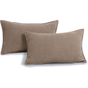 Cauc-Housse De Coussin Kaki 30x50, Lot De 2 Housse Coussin En Chenille Coussin Canape Pour Canap&eacute; Au Design &Eacute;l&eacute;gant, Coussins D&eacute;coratifs Doux Et Luxueux Pour Canap&eacute;, Lit Et D&eacute;coration De La Maison - Neuf