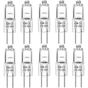 Sjzg-Lot De 10 Ampoules G4 Halog&egrave;nes, Blanc Chaud 12v 20w, 2700k, 280lm, Intensit&eacute; Variable - Neuf