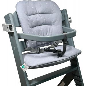 Coussin Chaise Haute Bebe Confort Timba &iquest; Assise Bebe 2 Pi&egrave;ces En Coton, Certifi&eacute; Oeko-Tex Standard 100, Lavable En Machine, Rembourr&eacute; Et Doux &iquest; Gris - Neuf