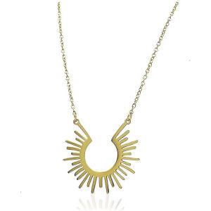 Pendentif Soleil Creux En Acier Inoxydable Nel Pour Femme, Nel Soleil, Cadeau De Fin D'&eacute;tudes D&eacute;licat Et Simple Pour Fille, 7797 - Neuf