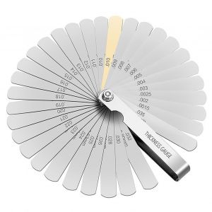 Jauge d'epaisseur en laiton, lame de 32 mm, en acier inoxydable, precise, pliable, largement utilisee pour le travail du bois - Neuf
