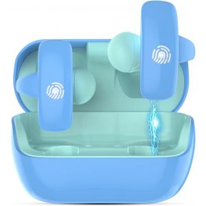 lbgwp60-couteurs Sans Fil Pour Enfants, Adolescents Et Garçons, Écouteurs Bluetooth 5.4 Avec Micro Intégré Avec Étui De Charge, 5 G, Ultra Léger Et Confortable, Parfait Pour La Maison, L'École, Les - Neuf