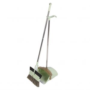 Hjlian Ensemble De Balais Et Pelles A Poussiere A Long Manche Pour Le Nettoyage Des Sols, Vert - Neuf