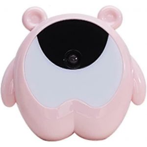 Réveil d'expression mignon multifonctionnel chevet de chevet à commande vocale veilleuse snooze charge réveil numérique pour enfants (couleur : rose) - Neuf
