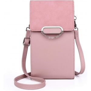 RFCBC-Sac à bandoulière pour femme - Sac à bandoulière en cuir synthétique - Petit sac rétro pour téléphone portable de moins de 7 pouces - Avec compartiments pour cartes et bandoulière amovible - Neuf