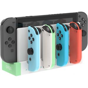 Hljhj-Usb Chargeur Compatible Avec Manette Pour Switch & Oled Model, Support De Station De Charge Pour Manettes Avec Led Indicateur (Vert) - Neuf
