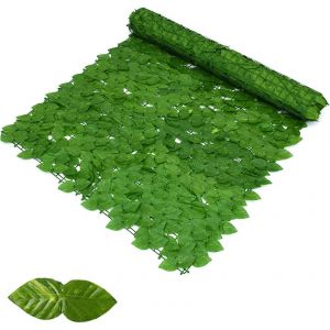 Haie artificielle en rouleau, feuillage artificiel pour cl&ocirc;ture, protection de balcon, haie artificielle en plastique - Neuf