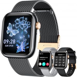 KALANKA-Montre Connectée Femme Sport Smartwatch: 1.83" Fitness Smart Watch avec Appel Bluetooth 100+ Sport Mode Podometre Moniteur de Sante Tension Arterielle Montres Intelligente pour iphone et Andr - Neuf