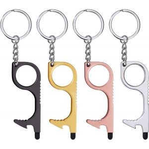 Ouvre-Porte Sans Contact,Porte-Clés Hygiénique Edc Garder La Main Propre,Crochet Pour Poignée De Porte Extérieure Publique - Neuf