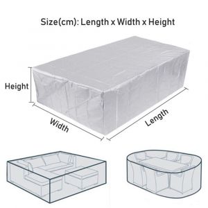 90 Tailles Patio Extérieur Meubles De Jardin Housses Imperméables Pluie Neige Housses De Chaise Pour Canapé Table Chaise Anti-Poussière Cuisine Couverture - Type Silver-85x85x80cm - Neuf