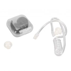 Tube acoustique de remplacement universel avec bouchons d'oreille en silicone pour casque radio bidirectionnel, bouchon d'oreille noir - Neuf