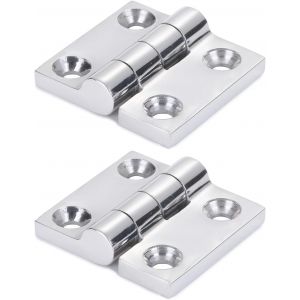 Charnières de Portes Polies par Miroir de Charnière de Portes d'acier Inoxydable pour le Bateau Marin SUS316 50 mm x 50 mm 2pcs - Neuf