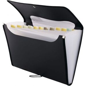 5590 Trieur Extensible 12 Poches A4 | Extensible Classeur Documents | Accordéon Classeur Pochettes Porte-Documents Rouge Noir - Neuf