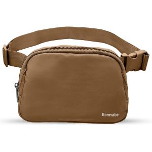 SJZG-Sac Banane &Agrave; Bandouli&egrave;re Pour Femme, Mini Sac Banane De 1 L Avec Sangle R&eacute;glable De 81,3 Cm &Agrave; 129,5 Cm, Petit Sac Banane Pour Voyage, Course &Agrave; Pied, Marron, Small, Tendance - Neuf