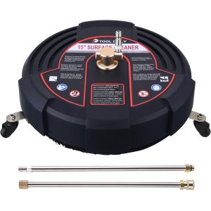 MEVRONISSHOP-Nettoyeur de Surface pour Nettoyeur Haute Pression 38 cm, avec 3 Roues et 2 Lances d'Extension, Raccord Rapide 1/4"", Accessoire pour B&eacute;ton, All&eacute;e, Trottoir, Terrasse, 250 Bar - Neuf