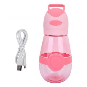 Mini ventilateur d'exterieur portable, bouteille de sport, plage, camping, ete, chargeur USB (rose) - Neuf