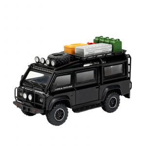 1/32 Realistic Portable Simulation Toy Car Model for Children Boys Collector silver-noir - Neuf