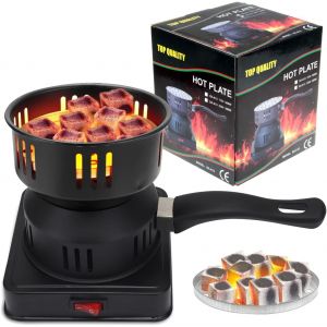 Ulteronixshop-Allume Charbon &Eacute;lectrique,Plaque Chauffante 450-600W Allume-Charbon &Eacute;Lectrique Barbecue Charbon de Bois &Eacute;lectrique Br&ucirc;leur C&acirc;ble Accessoires pour La Cuisine &agrave; La Maison Camping Barbecue - Neuf