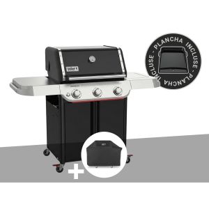 Barbecue &agrave; gaz Genesis E-315W Plancha + Housse - Weber - Neuf