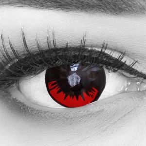 Lentilles De Contact Brunes Colorées 1 Paire Tanjiro 1 Black Anime Circle Lenses. Lentilles Mensuelles Pour Les Costumes,Halloween I Sans Correction I 0,00 Dioptries - Neuf