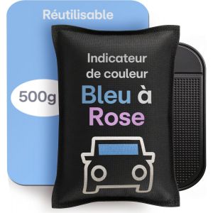 LORANKA-D&eacute;shumidificateur Voiture 500 g &iquest; Absorbeur d&iquest;Humidit&eacute; R&eacute;utilisable pour des Vitres sans Bu&eacute;e &iquest; avec Indicateur de Saturation et Coussinet Antid&eacute;rapant - Neuf