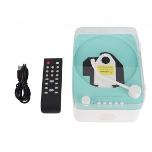 Lecteur Cd Mini Haut-Parleur Bluetooth Vintage Multifonctionnel Lecteur De Musique Cd Pour La Maison Vert - Neuf