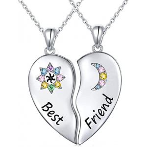 Kal-2 Pièces Collier D'amitié Collier Bff Pour 2 Fille Meilleurs Collier D'amitié Pour 2 Fille Amitié¿Best Friend¿ - Neuf