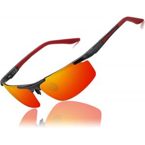 Lunettes De Soleil Sport Polaris&eacute;es Pour Homme - Lunettes De Soleil Pour Conducteur P&ecirc;che - Ultra L&eacute;g&egrave;res - Cadre En M&eacute;tal - Protection Uv400 - Neuf
