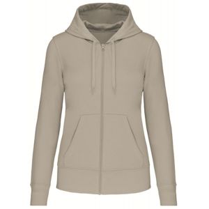 Sweat &Agrave; Capuche Zipp&eacute; &Eacute;coresponsable - Femme - K4031 - Beige Clay - Neuf