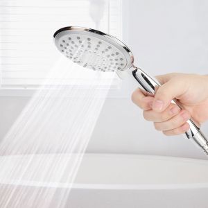 HJLIAN Ensemble de tuyau et pulverisateur de pommeau de douche de salle de bain en acier inoxydable G1/2" de haute qualite - Neuf