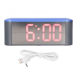 HJLIAN Reveil numerique elegant et exquis, grand ecran LED, horloge electronique de bureau pour la maison, rouge - Neuf