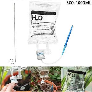 Sac D'eau Pour Plantes 350-1000ml Sac D'irrigation Sac D'irrigation Avec Crochets En Métal Dispositifs D'auto-Arrosage Avec Vitesse De Sortie D'eau Réglable Usine - Neuf