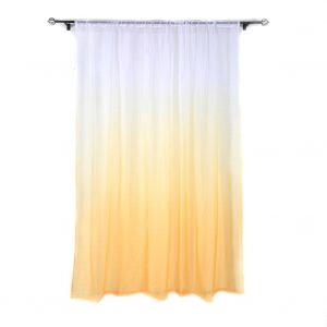 Hjlian Rideau Transparent Degrade A Passe-Tringle Pour Fenetre De Chambre A Coucher Et Balcon (Degrade Orange) - Neuf