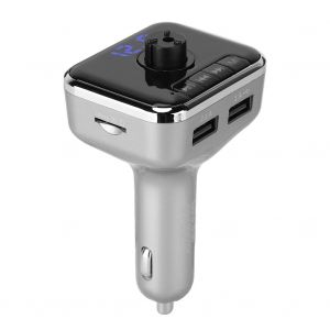 Lecteur audio Bluetooth pour voiture, FM, MP3, ecran LED, double port USB, micro SD, TF, lecture de musique, marteau de securite - Neuf